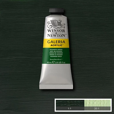 Winsor&amp;Newton Galeria vopsea acrilică, 60 ml - 311, hookers' green