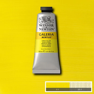 Winsor&amp;Newton Galeria vopsea acrilică, 60 ml - 346, lemon yellow