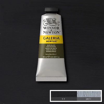 Winsor&amp;Newton Galeria vopsea acrilică, 60 ml - 386, mars black