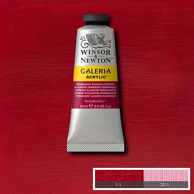 Winsor&amp;Newton Galeria vopsea acrilică, 60 ml - 466, permanent alizarin crimson