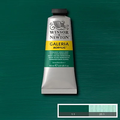 Winsor&amp;Newton Galeria vopsea acrilică, 60 ml - 482, permanent green deep