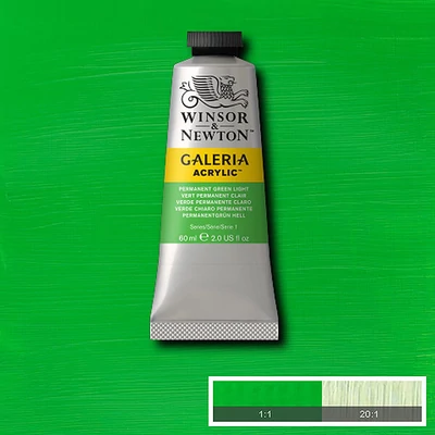 Winsor&amp;Newton Galeria vopsea acrilică, 60 ml - 483, permanent green light