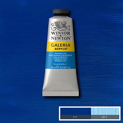 Winsor&amp;Newton Galeria vopsea acrilică, 60 ml - 535, process cyan
