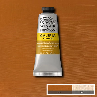 Winsor&amp;Newton Galeria vopsea acrilică, 60 ml - 553, raw sienna opaque