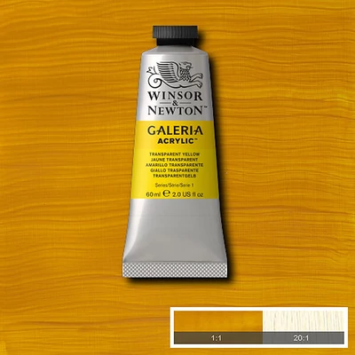 Winsor&amp;Newton Galeria vopsea acrilică, 60 ml - 653, transparent yellow