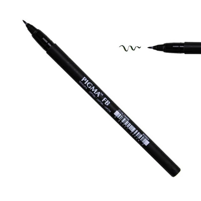 Sakura Pigma Brush Pen marker tip pensulă , FB - negru