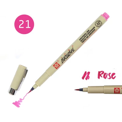 Marker tip pensulă Sakura Pigma Brush  - rose