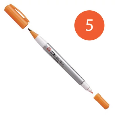 Sakura IDenti Pen marker cu alcool, cu două vârfuri  - orange