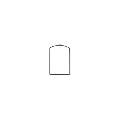 Placă de sticlă   cu ramă  de plumb, arcuita - 6x8 cm