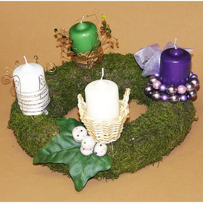 Lumânare de Advent, 4 buc - alba