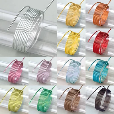 Sârmă de aluminiu, 2 mm, 5 m - în diverse culori
