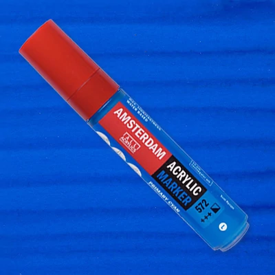Talens Amsterdam marker acrilic, L - 572, primary cyan