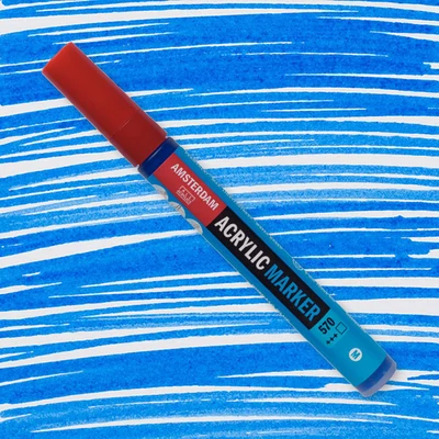 Talens Amsterdam marker acrilic, M - 570, phthalo blue