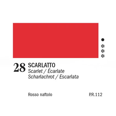 APA Color vopsea acrilică, 150 ml - 28, scarlet