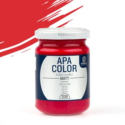APA Color vopsea acrilică, 150 ml - 06, carmine red