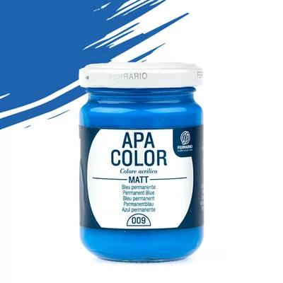 APA Color vopsea acrilică, 150 ml - 09, permanent blue