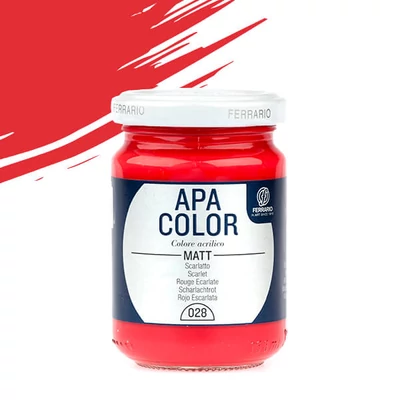 APA Color vopsea acrilică, 150 ml - 28, scarlet