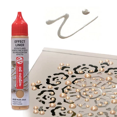 Art Creation Effect Liner, stilou vopsea 3D universală , 28 ml - 8501 Pearl white