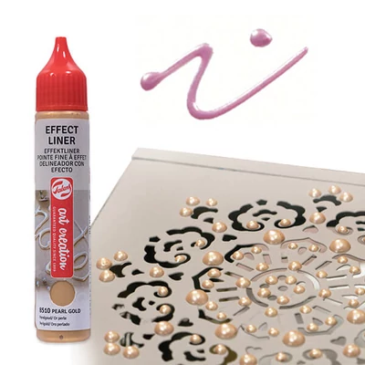 Art Creation Effect Liner, stilou vopsea 3D universală , 28 ml - 8506 Pearl pink