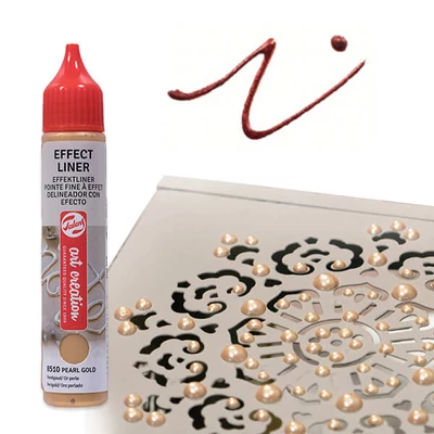 Art Creation Effect Liner, stilou vopsea 3D universală , 28 ml - 8512 Pearl copper
