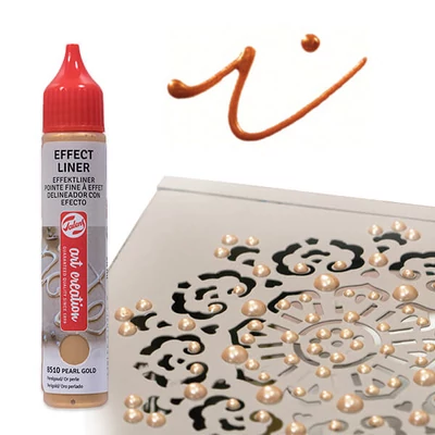 Art Creation Effect Liner, stilou vopsea 3D universală , 28 ml - 8513 Pearl bronze