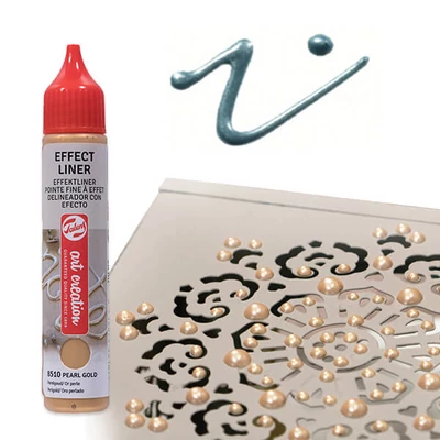 Art Creation Effect Liner, stilou vopsea 3D universală , 28 ml - 8521 Pearl grey blue
