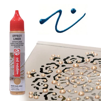 Art Creation Effect Liner, stilou vopsea 3D universală , 28 ml - 8522 Pearl turquoise