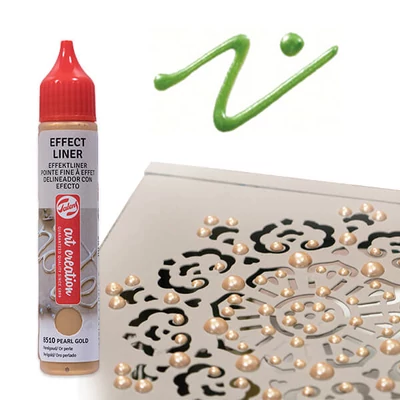 Art Creation Effect Liner, stilou vopsea 3D universală , 28 ml - 8523 Pearl lime