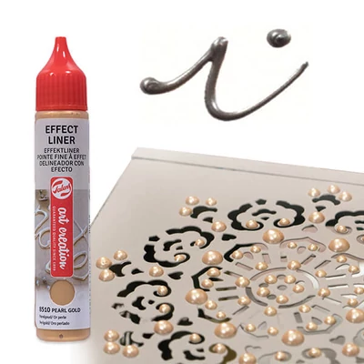Art Creation Effect Liner, stilou vopsea 3D universală , 28 ml - 8527 Pearl grey