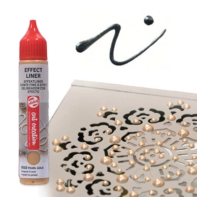 Art Creation Effect Liner, stilou vopsea 3D universală , 28 ml - 8528 Pearl dark grey