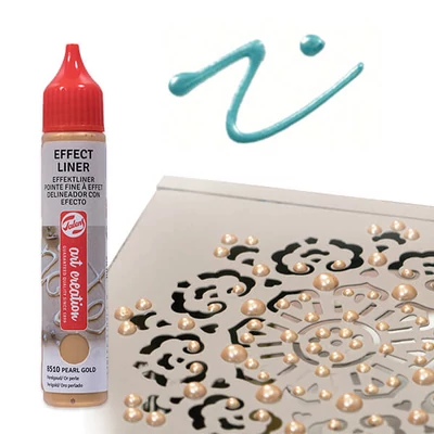 Art Creation Effect Liner, stilou vopsea 3D universală , 28 ml - 8531 Pearl ice blue