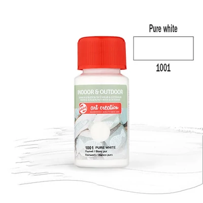 Art Creation Indoor&amp;amp;Outdoor culori acrilice , 50 ml - 1001 Pure white