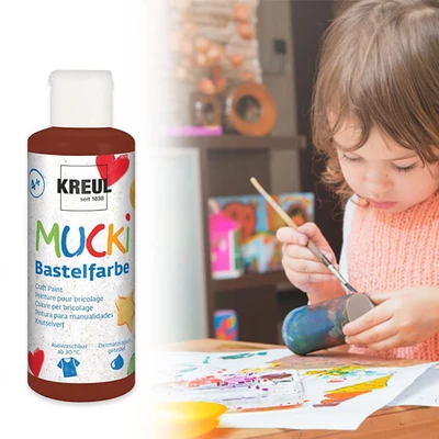 Barkácsfesték, Mucki, 80 ml - barna