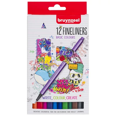 Bruynzeel Fineliner liner în set - 12 buc