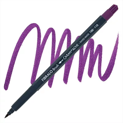Caran d'Ache Fibralo Brush Pen marker tip pensulă  - 110, movc