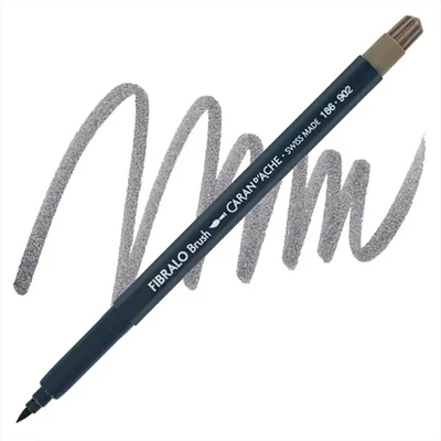 Caran d'Ache Fibralo Brush Pen marker tip pensulă  - 902, sepia 10