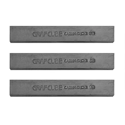 Baton grafit Caran d'Ache Grafcube, 15 mm - în 3 durități