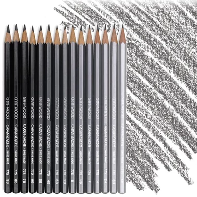 Creion grafit Caran d'Ache Grafwood - duritate 15 (4H-9B)