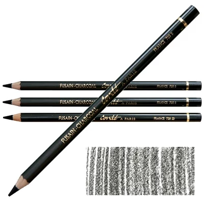 Creion Conté Charcoal  creion de cărbune- in 3 duritati