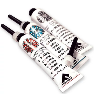 Vopsea de contur Ferrario, nu poate fi ars, metalizată, 20 ml - diverse culori