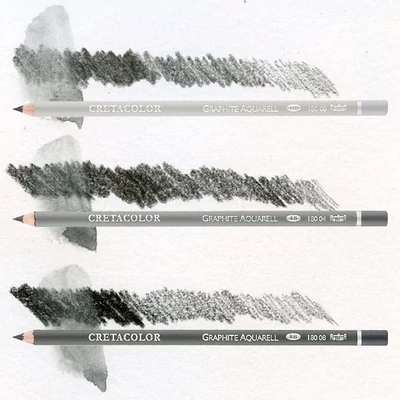 Creioane  grafit Cretacolor Graphite Aquarell solubile în apă -  3 durităti