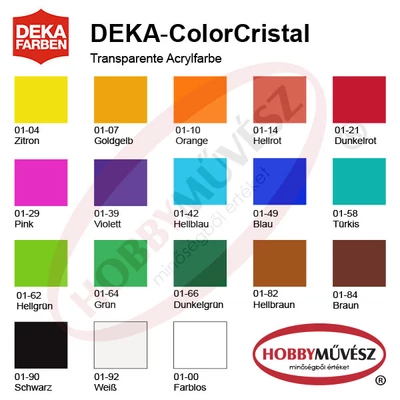 Vopsea sticlă Deka Color Cristal 25 ml - in diverse culori