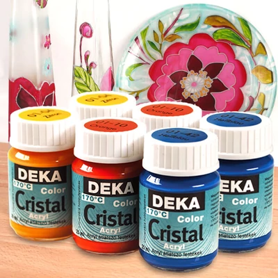 Vopsea sticlă Deka Color Cristal 25 ml - in diverse culori