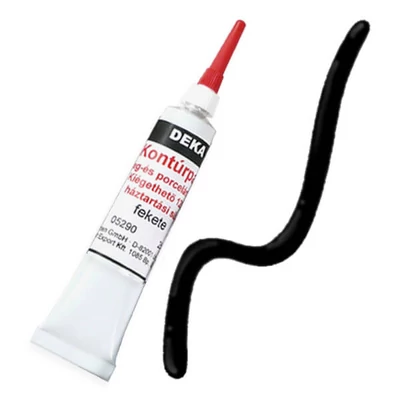 Vopsea de contur Deka, se poate arde , 25 g - 90 negru