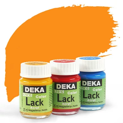 Vopsea acrilică lucioasă Deka Color Lack 25 ml - 10 portocaliu