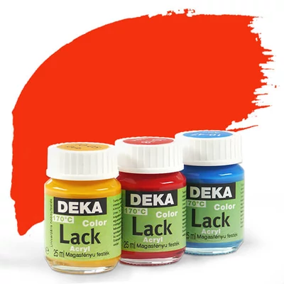 Vopsea acrilică lucioasă Deka Color Lack 25 ml - 15 roșu