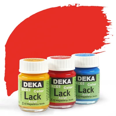 Vopsea acrilică lucioasă Deka Color Lack 25 ml - 20 carmin