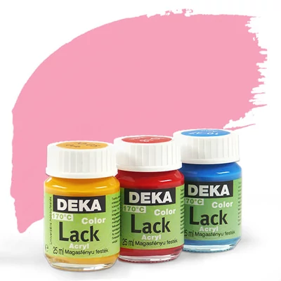 Vopsea acrilică lucioasă Deka Color Lack 25 ml - 28 roz
