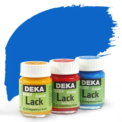 Vopsea acrilică lucioasă Deka Color Lack 25 ml - 49 albastru