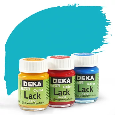 Vopsea acrilică lucioasă Deka Color Lack 25 ml - 58 turcoaz